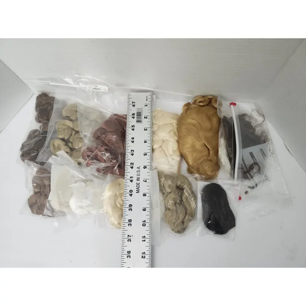 Doll Wig Weft Extensions Mohair Synthetic Hair Craft Supply Lot